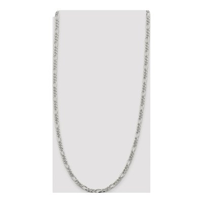 Sterling Silver 4.75mm Pave Flat Figaro Chain – view 4