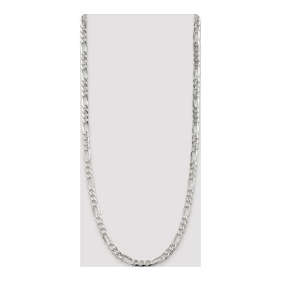 Sterling Silver 7mm Flat Figaro Chain – view 4