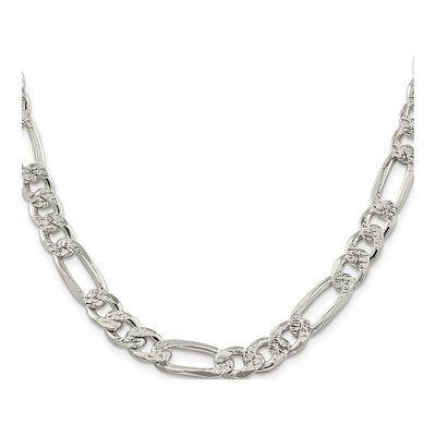 Sterling Silver 9.5mm Flat Figaro Chain – view 2