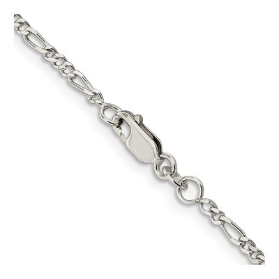 Sterling Silver 2.25mm Figaro Chain – view 3