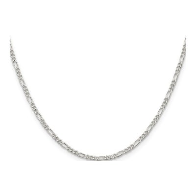 Sterling Silver 2.25mm Figaro Chain – view 2