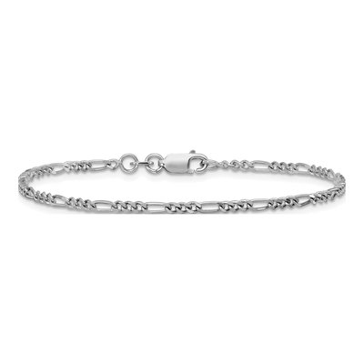 Sterling Silver 2.25mm Figaro Chain Bracelet – view 3