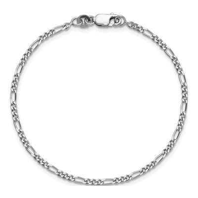 Sterling Silver 2.25mm Figaro Chain Bracelet – view 4