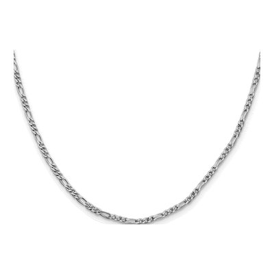 Sterling Silver 2.5mm Figaro Chain – view 3