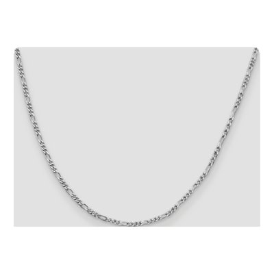 Sterling Silver 2.5mm Figaro Chain – view 4