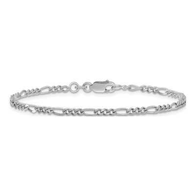 Sterling Silver Figaro Chain Anklet, 7 in – view 3