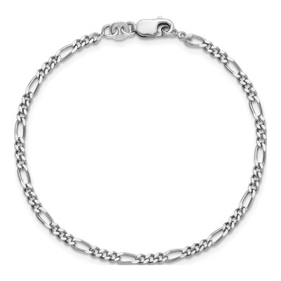 Sterling Silver Figaro Chain Anklet, 7 in – view 4