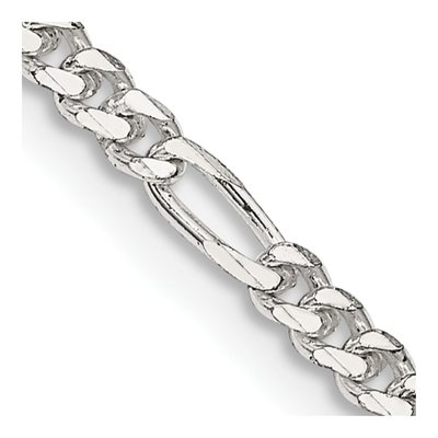 Sterling Silver 2.85mm Figaro Chain