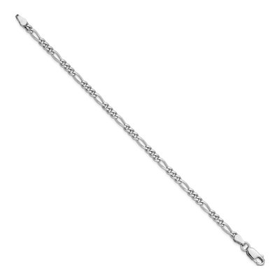 Sterling Silver Figaro Chain Bracelet, 8 in – view 2