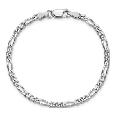 Sterling Silver Figaro Chain Bracelet, 8 in – view 4