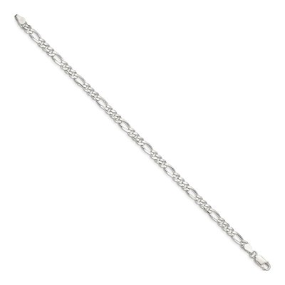 Sterling Silver 4.5mm Figaro Chain Bracelet – view 2