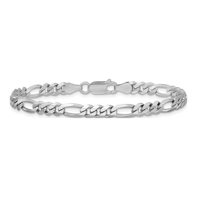 Sterling Silver 4.5mm Figaro Chain Bracelet – view 3