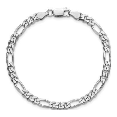 Sterling Silver 4.5mm Figaro Chain Bracelet – view 4