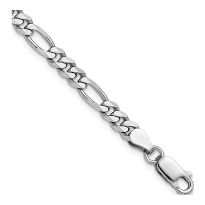 Sterling Silver 4.5mm Figaro Chain Bracelet