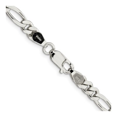 Sterling Silver 5.5mm Figaro Chain – view 3