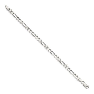 Sterling Silver 5.5mm Figaro Chain Bracelet – view 2