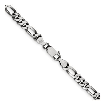 Sterling Silver 5.5mm Figaro Chain – view 3