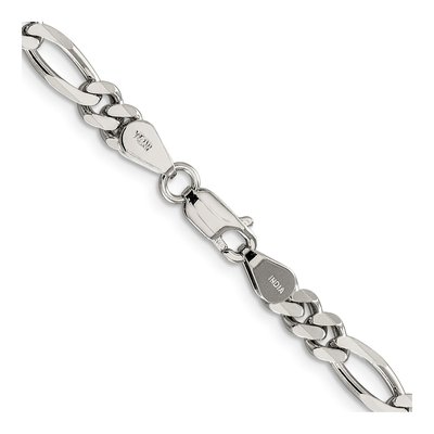 Sterling Silver 5.25mm Figaro Chain – view 3