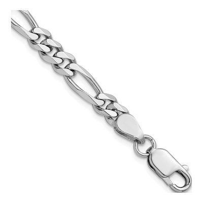 Sterling Silver 5.25mm Figaro Chain Bracelet