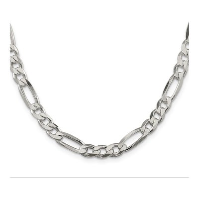 Sterling Silver 6.75mm Figaro Chain – view 2
