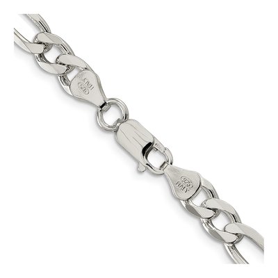 Sterling Silver 6.75mm Figaro Chain – view 3