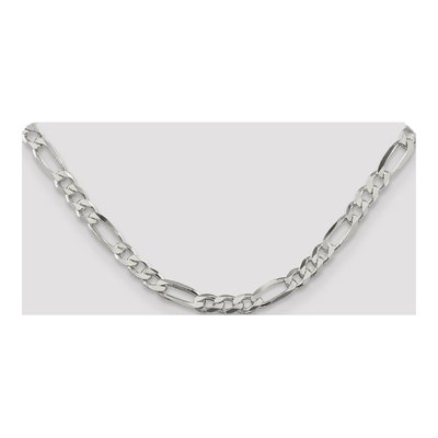 Sterling Silver 6.75mm Figaro Chain – view 4