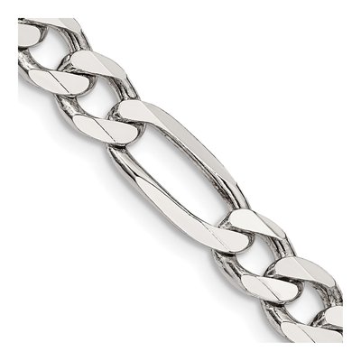 Sterling Silver 6.75mm Figaro Chain