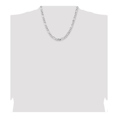 Sterling Silver 6.5mm Figaro Chain – view 4