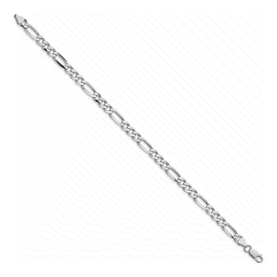 Sterling Silver 6.5mm Figaro Chain Anklet – view 2