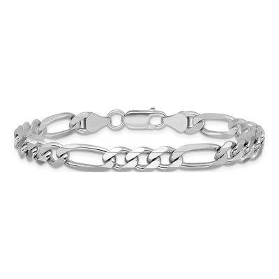 Sterling Silver 6.5mm Figaro Chain Anklet – view 3
