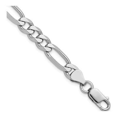 Sterling Silver 6.5mm Figaro Chain Anklet