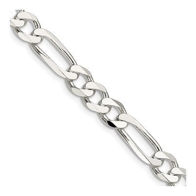 Sterling Silver 7.5mm Figaro Chain