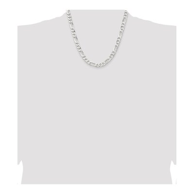 Sterling Silver 7.5mm Figaro Chain – view 4