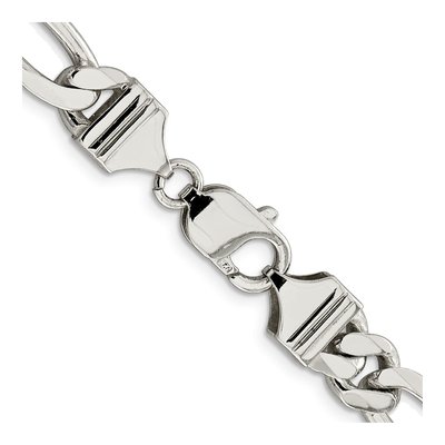 Sterling Silver 9mm Figaro Chain – view 3