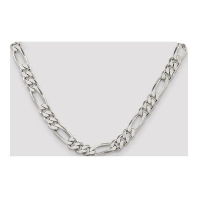 Sterling Silver 9mm Figaro Chain – view 4