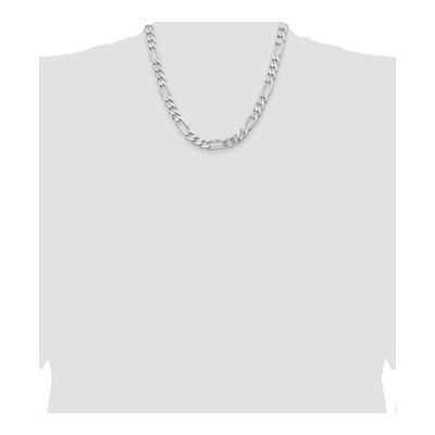 Sterling Silver 9mm Figaro Chain – view 4