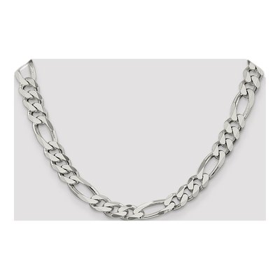 Sterling Silver 10.75mm 24-Inch Figaro Chain – view 4