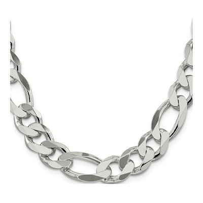 Sterling Silver 13.5mm Figaro Chain – view 2
