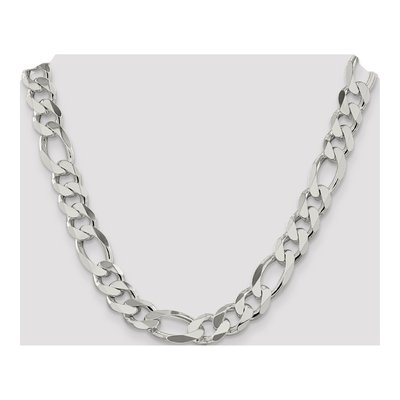 Sterling Silver 13.5mm Figaro Chain – view 4