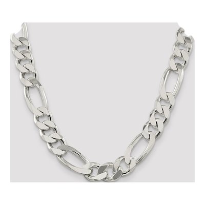 Sterling Silver 15mm Figaro Chain – view 4