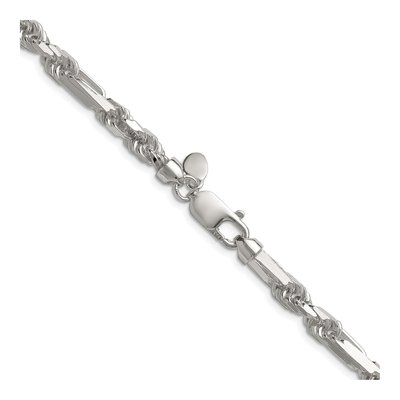 Sterling Silver 6mm Diamond-Cut 26-Inch Figarope Chain – view 3