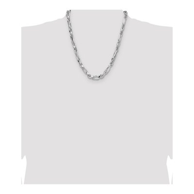 Sterling Silver 7mm Diamond-Cut Figarope Chain – view 4