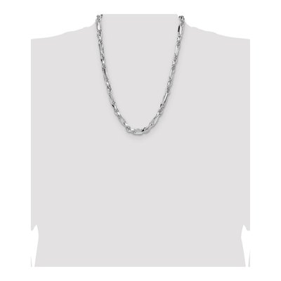 Sterling Silver 7mm Diamond-Cut Figarope Chain – view 4