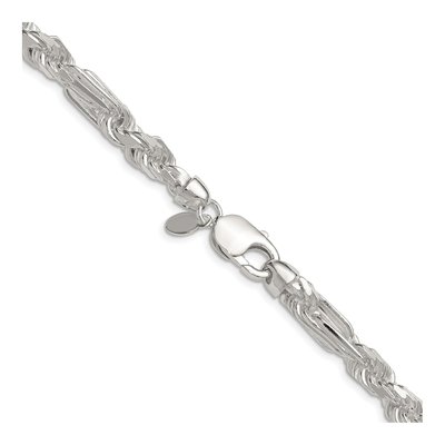 Sterling Silver 7mm Diamond-Cut Figarope Chain – view 3