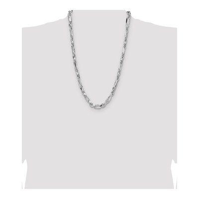 Sterling Silver 7mm Diamond-Cut Figarope Chain – view 4