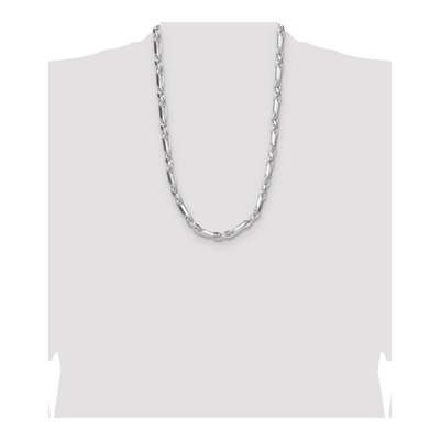 Sterling Silver 8mm Diamond-Cut Figarope Chain – view 4
