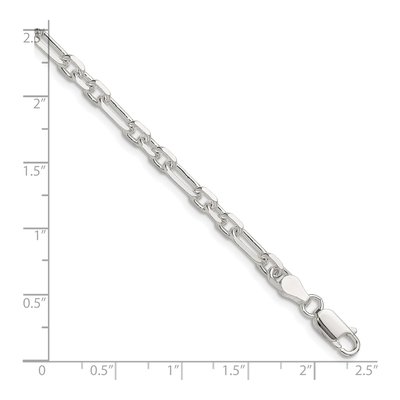Sterling Silver 4.5mm Diamond-Cut Cable Chain Bracelet – view 2