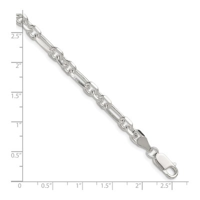 Sterling Silver 6mm Diamond-Cut Cable Chain Bracelet – view 2