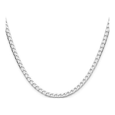 Sterling Silver 3.25mm Diamond-Cut Square Curb Chain – view 2