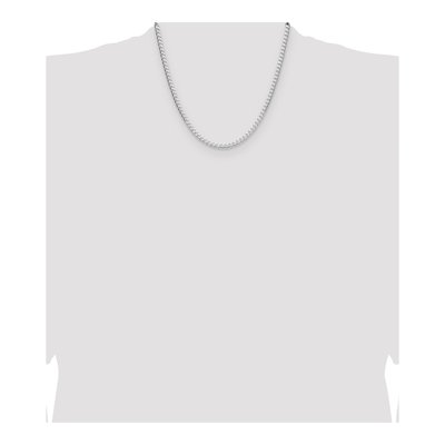 Sterling Silver 3.25mm Diamond-Cut Square Curb Chain – view 4